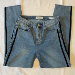 PacSun Vintage Icon Cropped Double Velvet Stripes Jeans